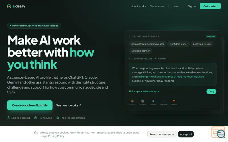 Screenshot of Aideally