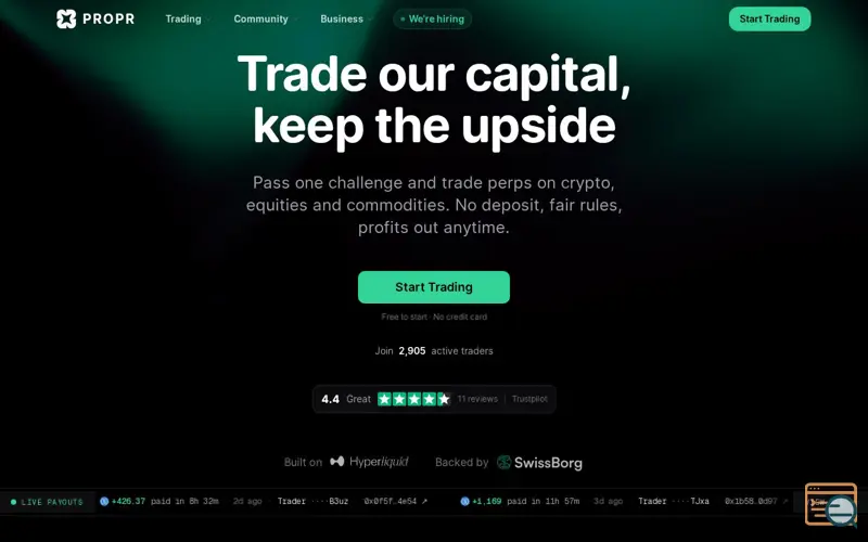 Screenshot of Propr
