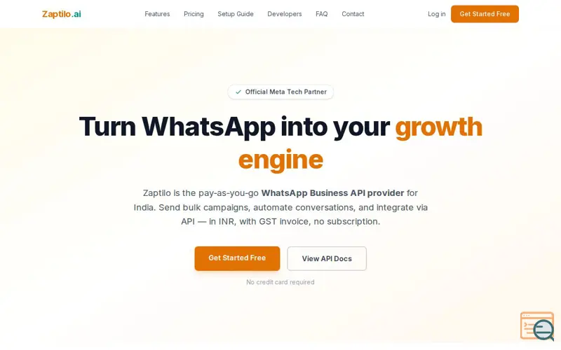 Screenshot of Zaptilo.ai