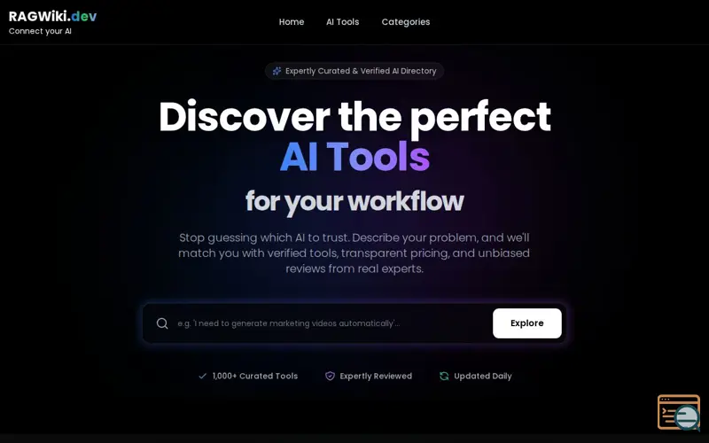 Screenshot of RAGWiki