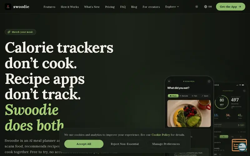 Screenshot of Swoodie