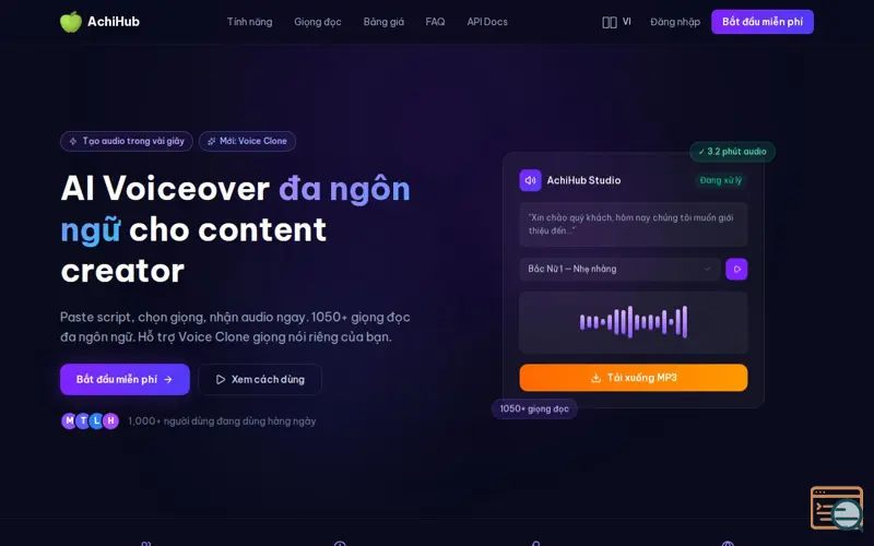 Screenshot of AchiHub