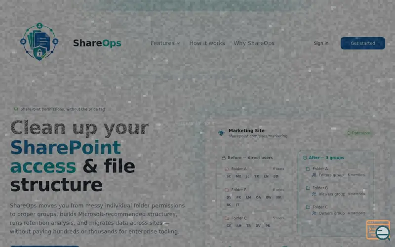 Screenshot of SharePoint Permissions & Copying