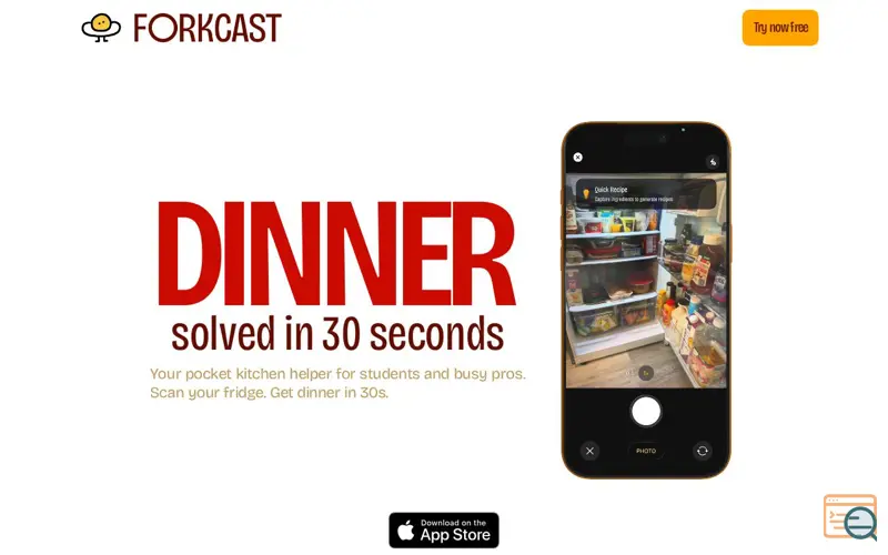 Screenshot of Forkcast