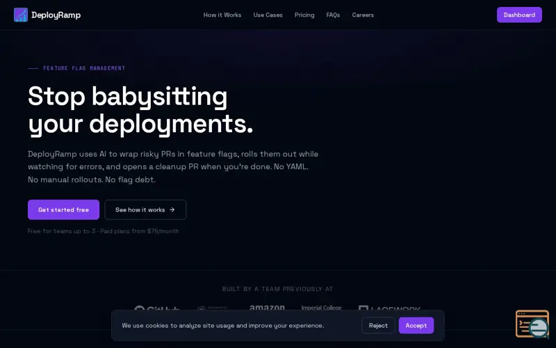 Screenshot of DeployRamp
