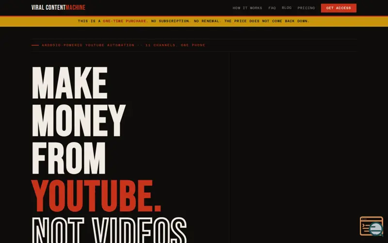 Screenshot of Viral Content Machine