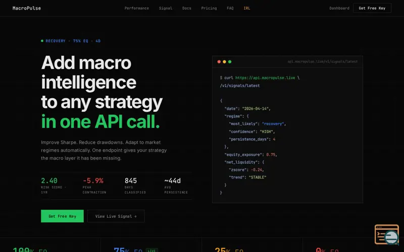 Screenshot of macropulse