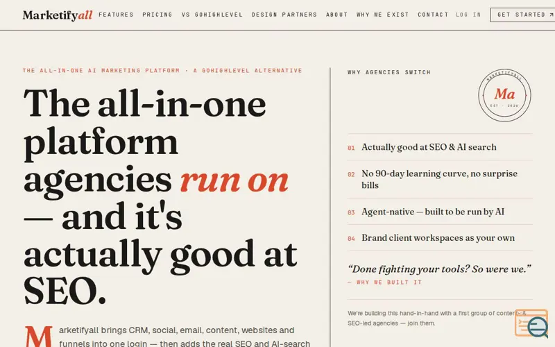 Screenshot of Marketifyall