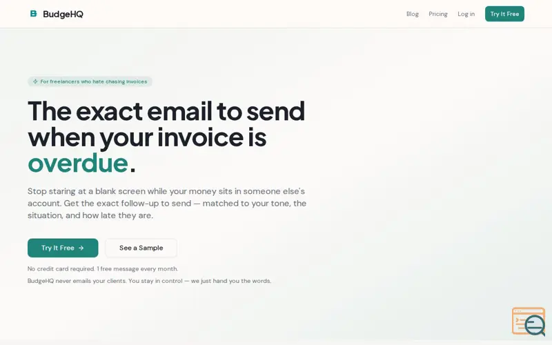 Screenshot of BudgeHQ 