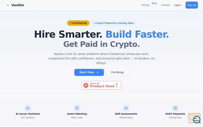 Screenshot of Vaultio