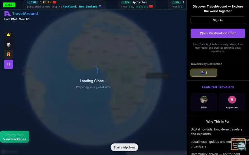 Screenshot of TravelAround