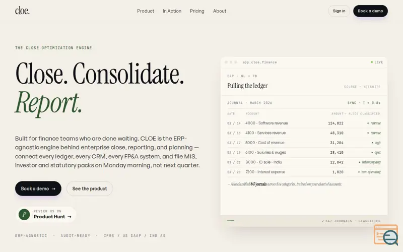 Screenshot of Cloe