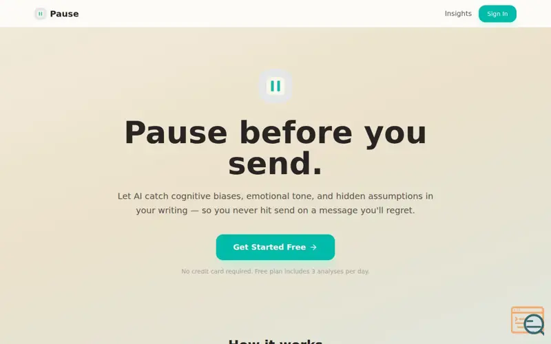 Screenshot of Pause App