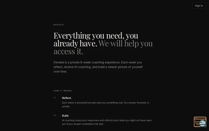 Screenshot of Deviate