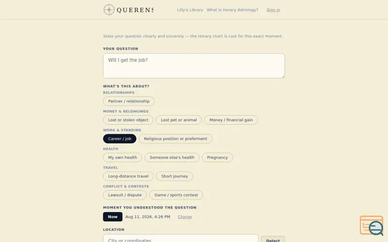 Screenshot of Querens