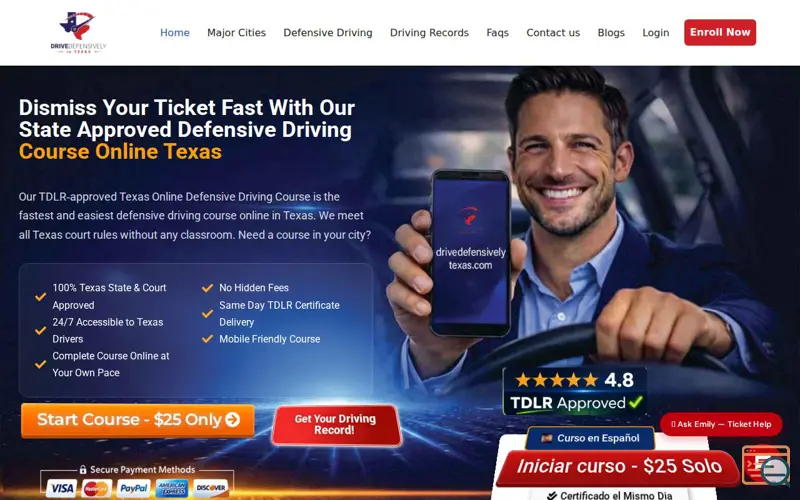 Screenshot of Drive Defensively Texas