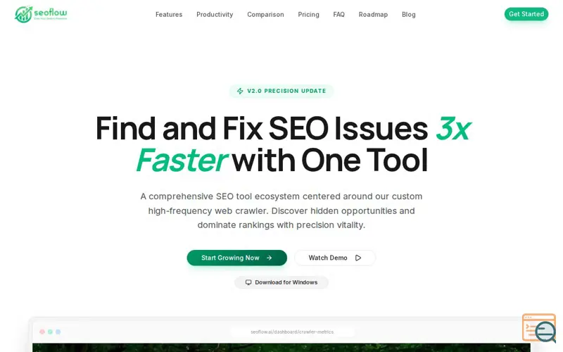 Screenshot of SEOflow