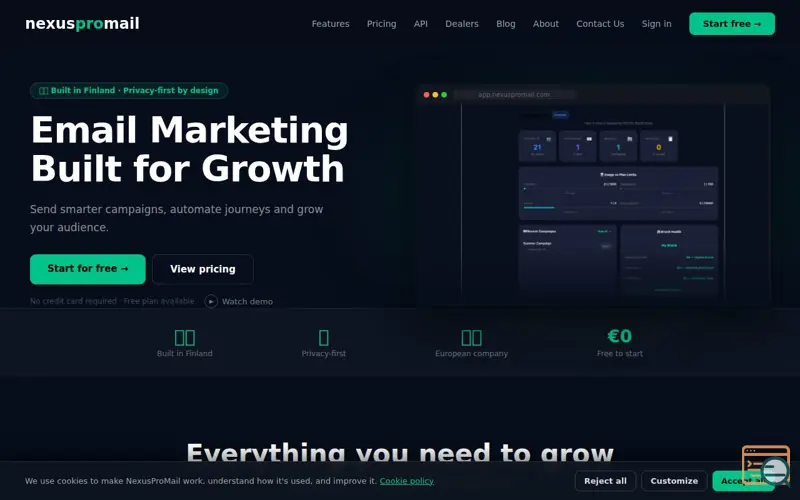 Screenshot of NexusProMail
