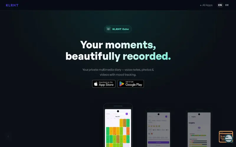 Screenshot of Echo - Multimedia Diary and Mood Tracker