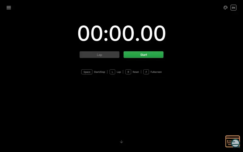 Screenshot of Online Stopwatch