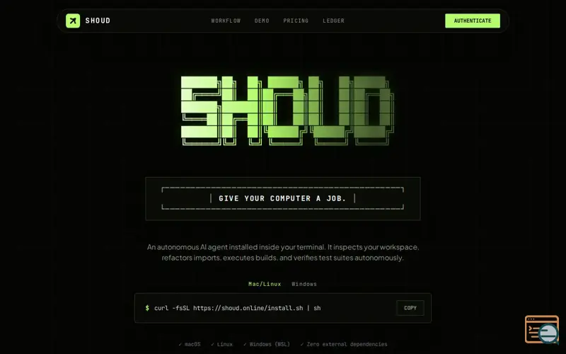 Screenshot of SHOUD