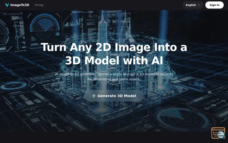 Screenshot of ImageTo3D