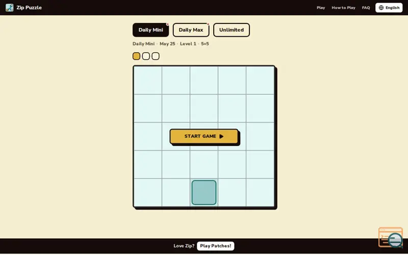Screenshot of Zip Puzzle