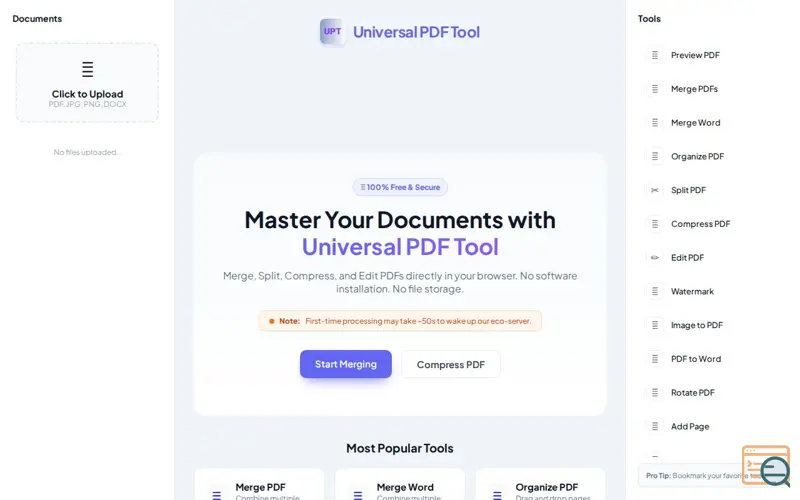 Screenshot of Universal PDF Tool