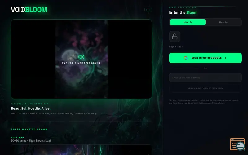 Screenshot of VOIDBLOOM
