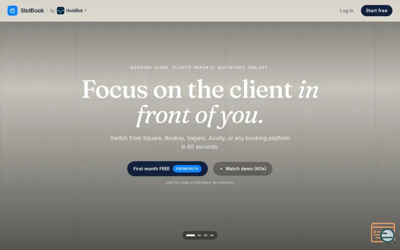 Screenshot of SlotBook