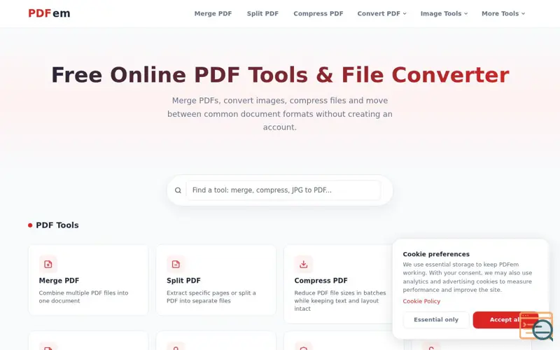 Screenshot of PDFem
