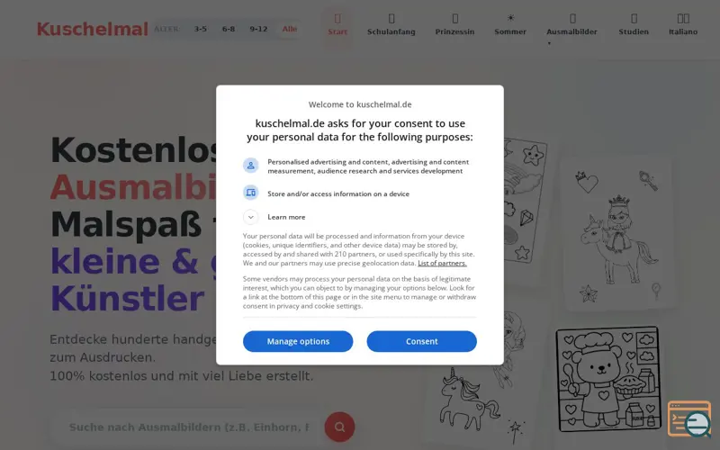 Screenshot of Kuschelmal, a launch using Trustpilot
