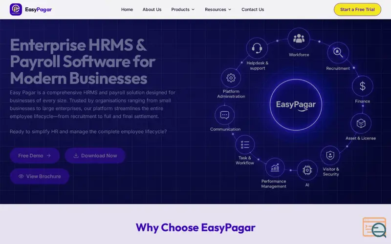 Screenshot of EasyPagar