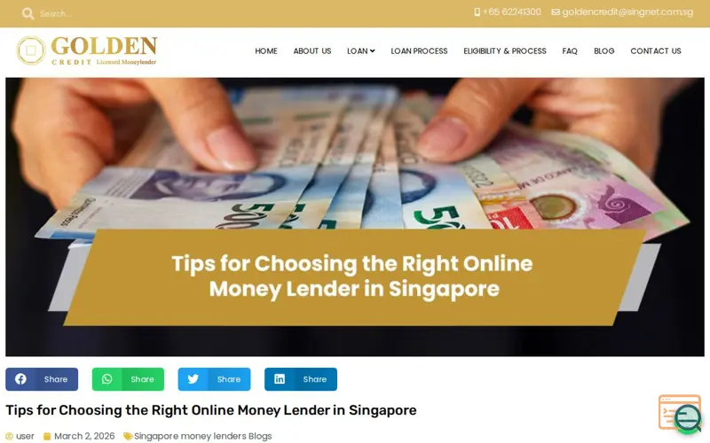 Screenshot of Golden Credit