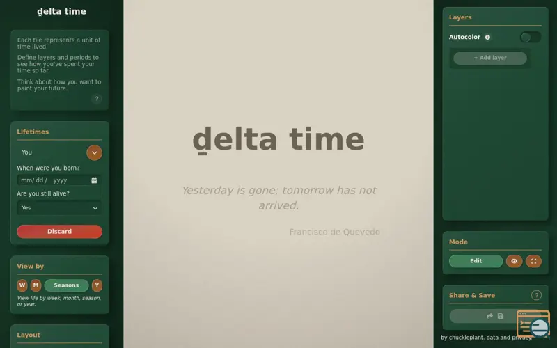 Screenshot of ḏelta time