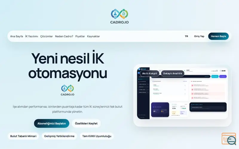 Screenshot of CADRO