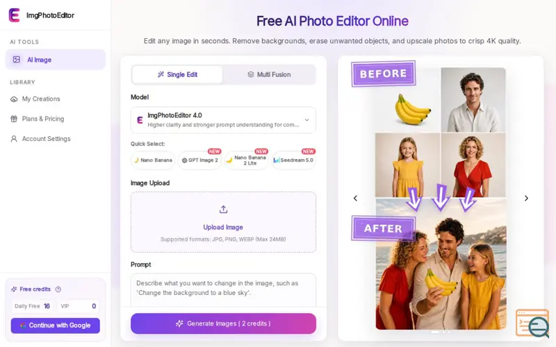 Screenshot of ImgPhotoEditor
