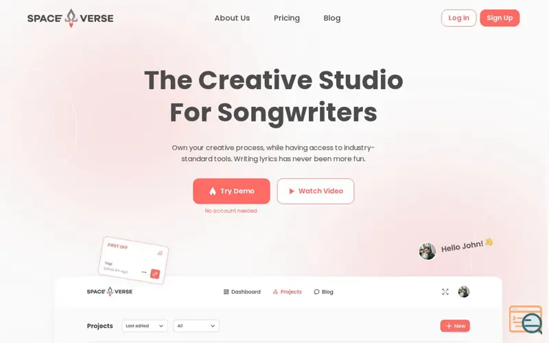 Screenshot of SpaceVerse