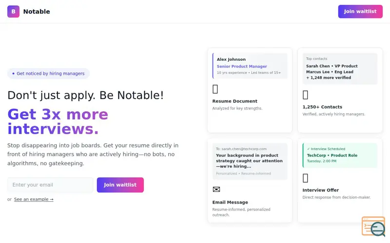 Screenshot of benotable