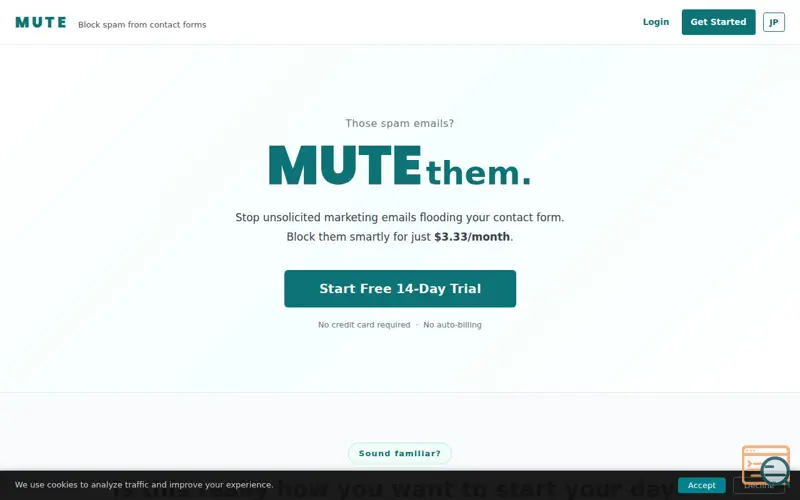 Screenshot of MUTE