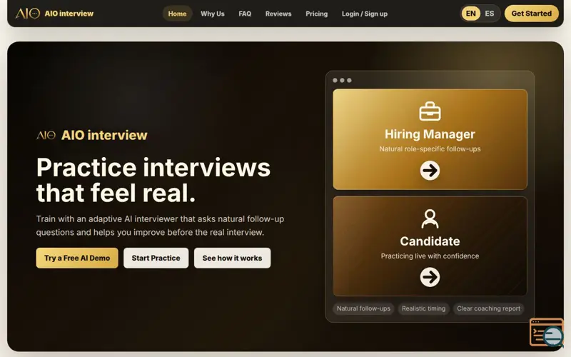 Screenshot of AIO Interview