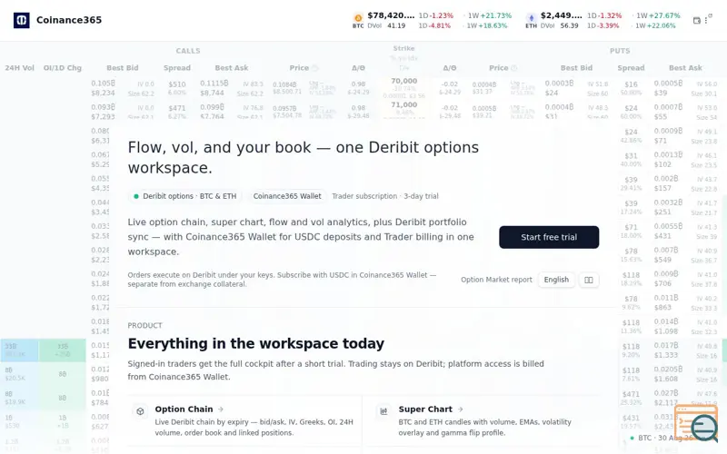 Screenshot of Coinance365