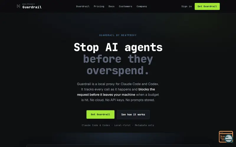 Screenshot of Guardrail by NeatProxy