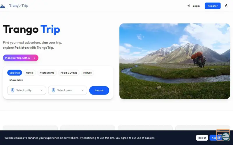 Screenshot of Trango Trip