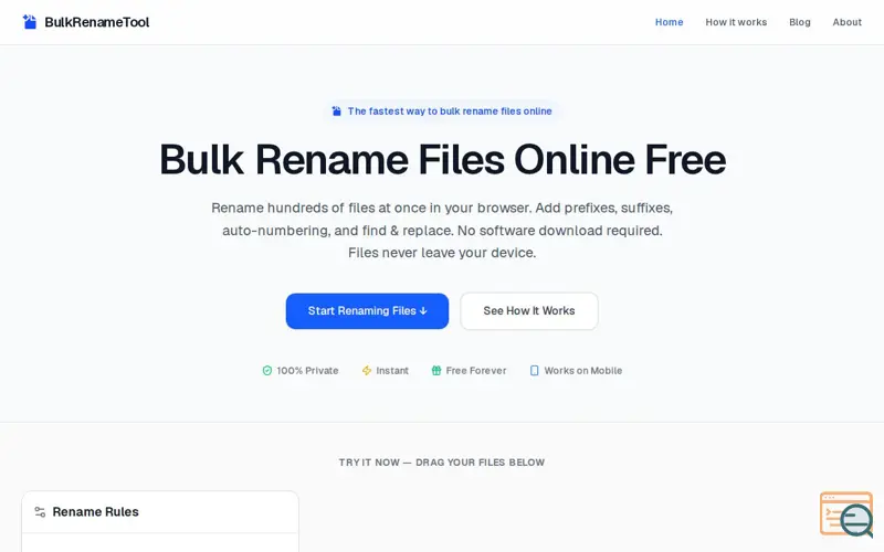 Screenshot of BulkRenameTool