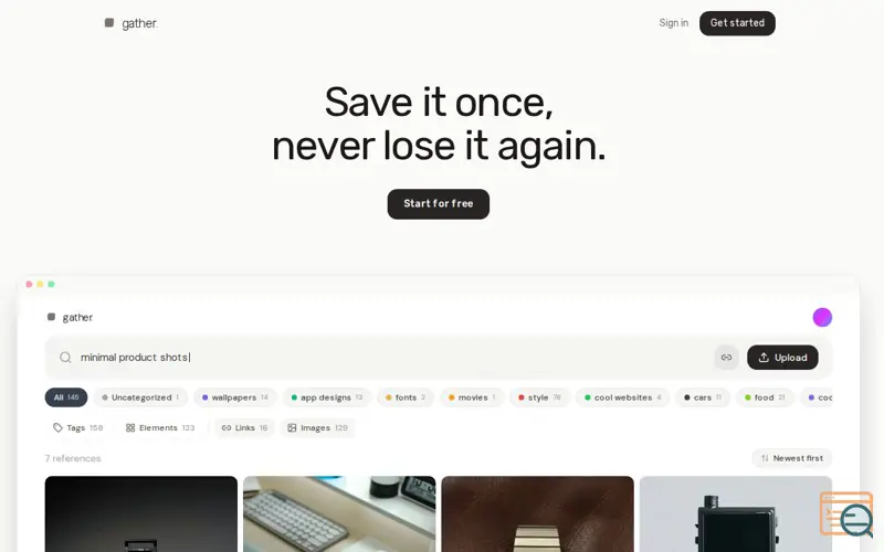 Screenshot of Gather