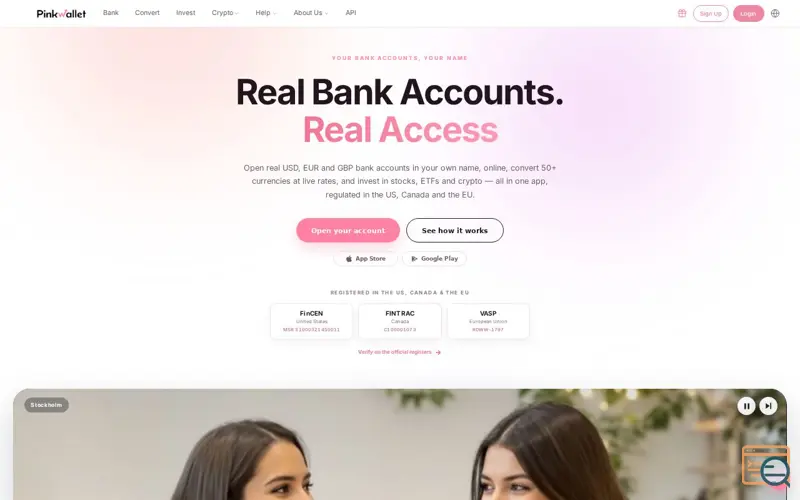 Screenshot of PinkWallet