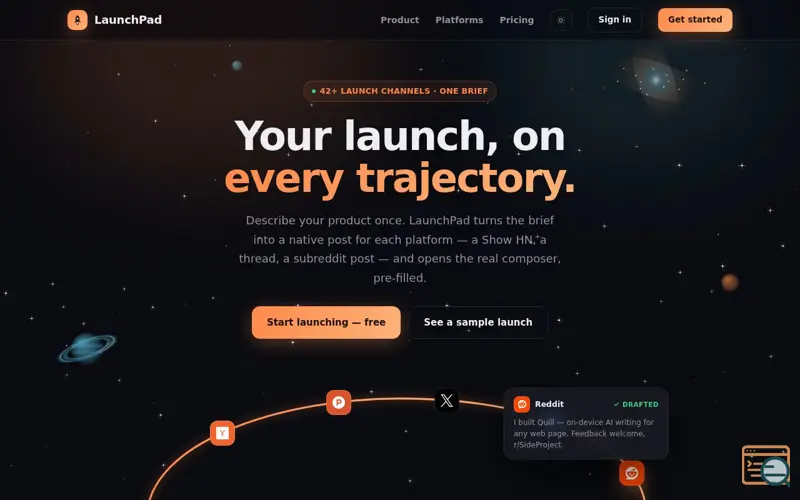 Screenshot of LaunchPad
