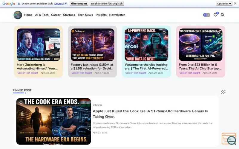 Screenshot of Career Tech Insight