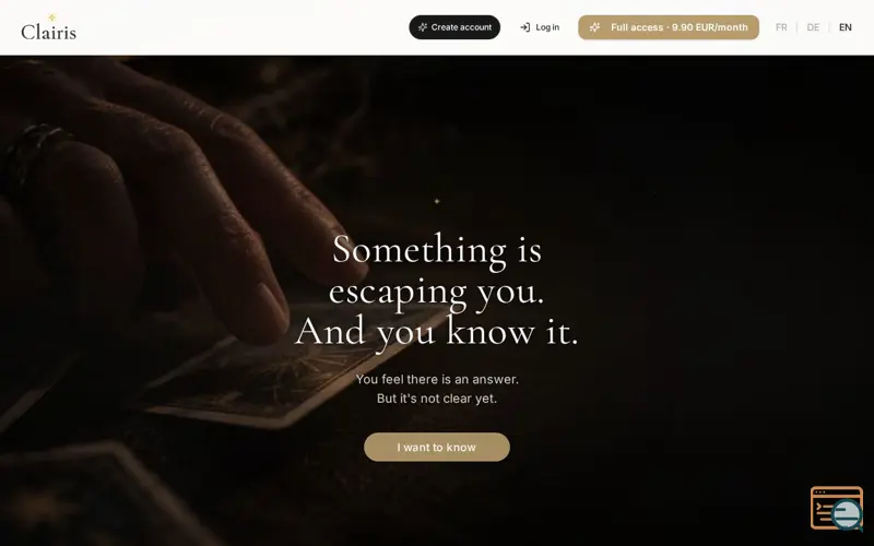 Screenshot of Clairis